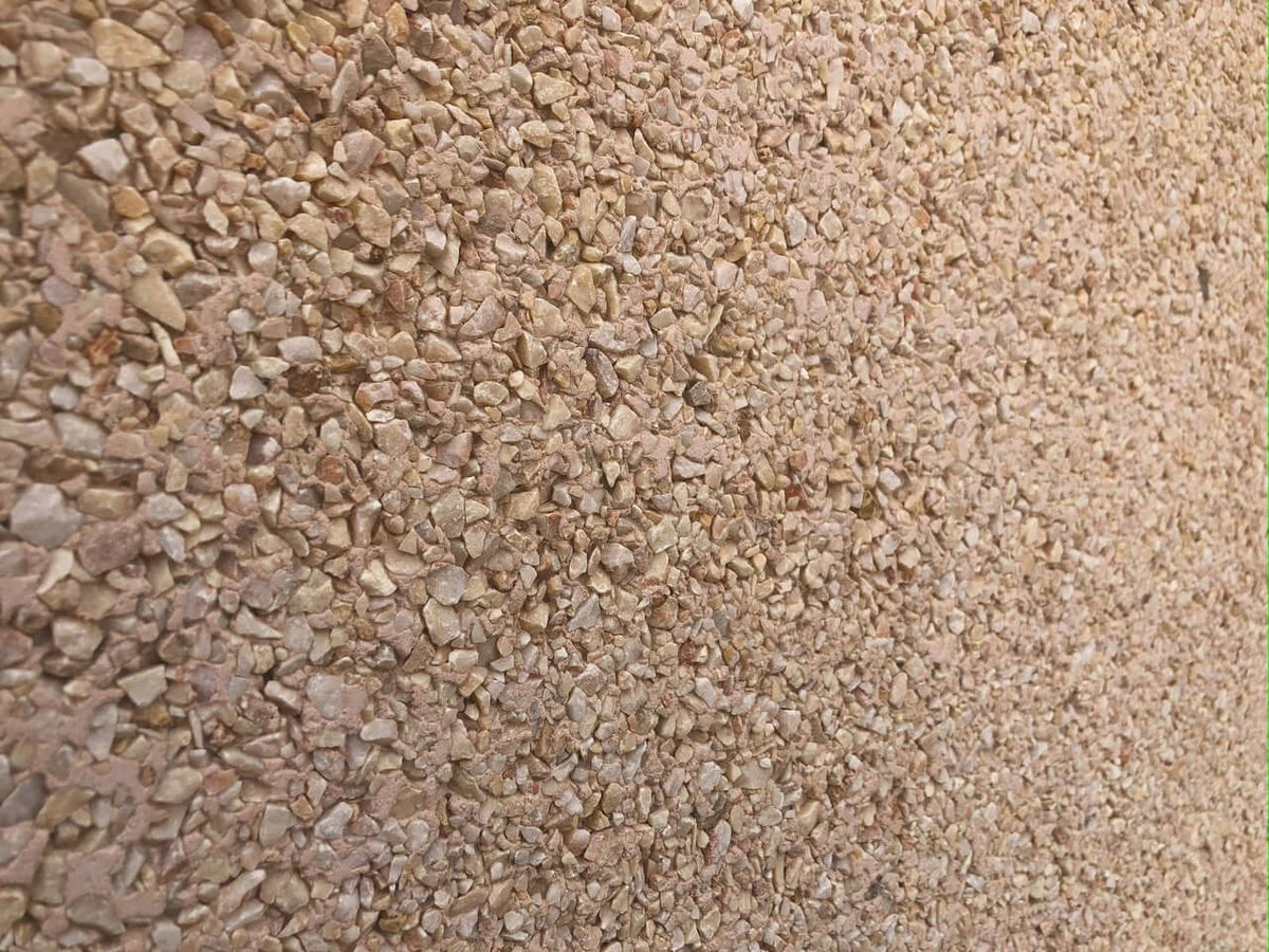 Árido proyectado mortero monocapa para fachadas Mineravi