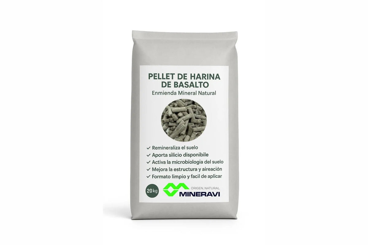 Pellet de Harina de Basalto – Enmienda Mineral Técnica Mineravi