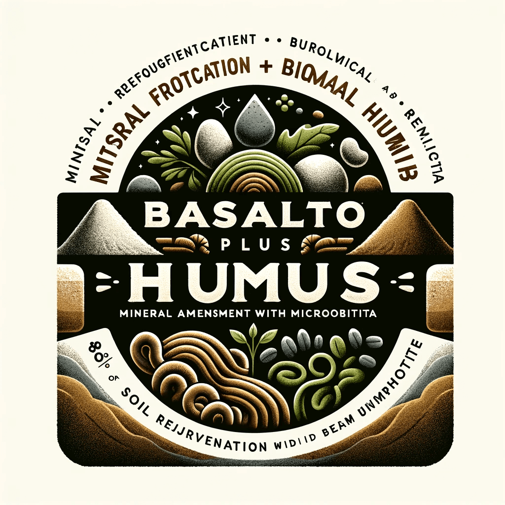 "Basalt Plus Humus", mineraalwysiging met mikrobiota